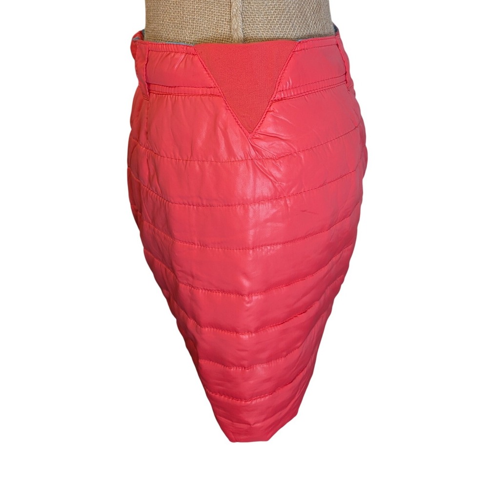 Arctix Womens Insulated Quilted Skirt Orange Red ZipUp Puffer‎ Winter Ski Cute S - Picture 3 of 7